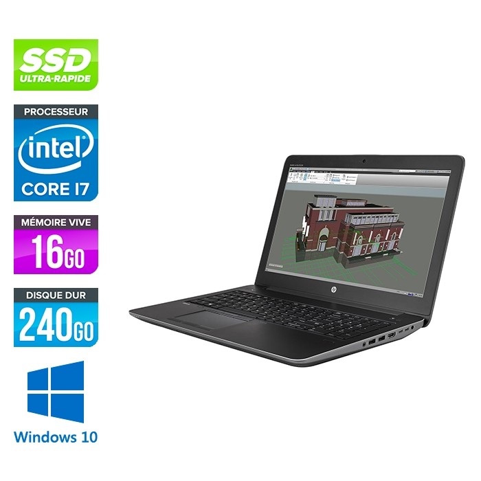 zbook 15 g3 i7 6700hq 16go ddr4 m1000m 240go ssd w10