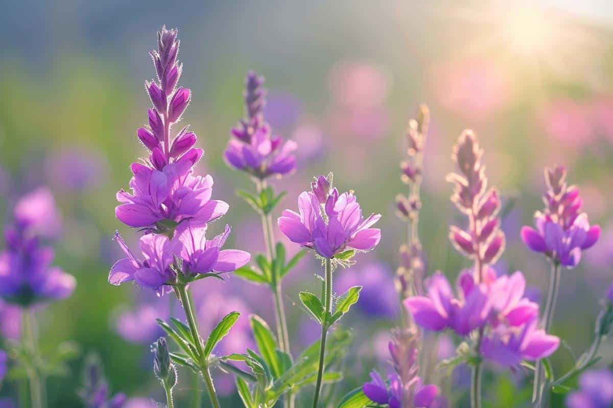 Identifier et reconnaître les fleurs mauves sauvages